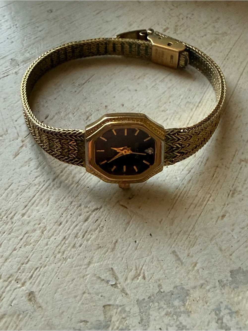 Gold-Tone Diamond Quartz Women's Watch - Gold/Black